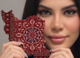 پرامپت ساخت عکس نقشه ایران با فرش قرمز ایرانی